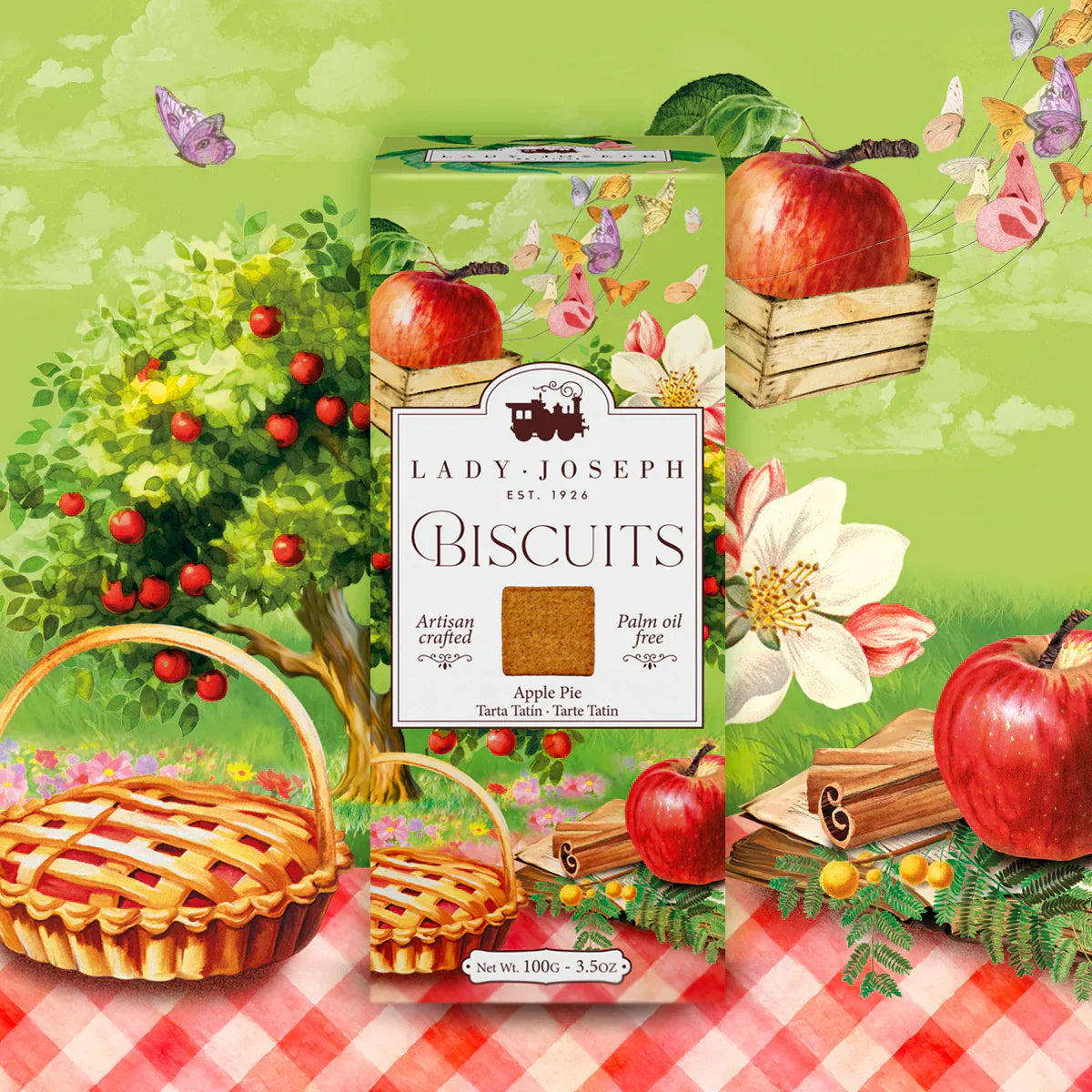 Biscotti artigianali alle mele e cannella 100 g