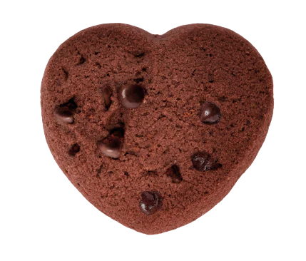 Deliziosi biscotti al cioccolato a forma di cuore 100 g