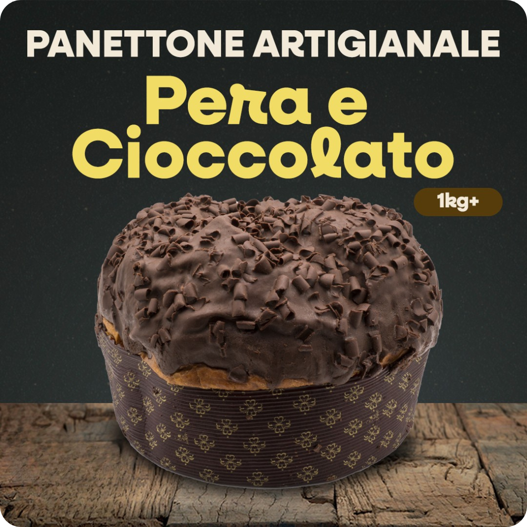Panettone artigianale siciliano Frasteda da 1 Kg. ’Pera e cioccolato’