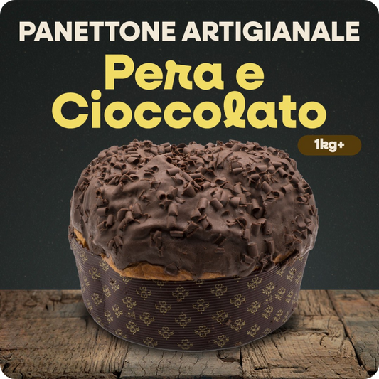 Panettone artigianale siciliano Frasteda da 1 Kg. ’Pera e cioccolato’