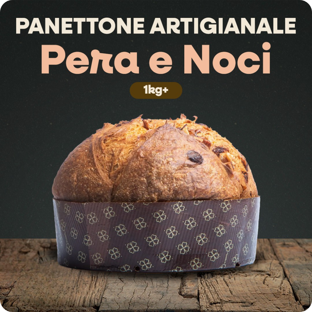 Panettone artigianale siciliano Frasteda da 1 Kg. ’Pera e noci’