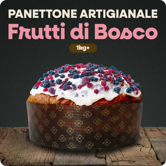 Panettone siciliano artigianale Frasteda da 1 Kg. ’ Frutti di bosco e cioccolato bianco’