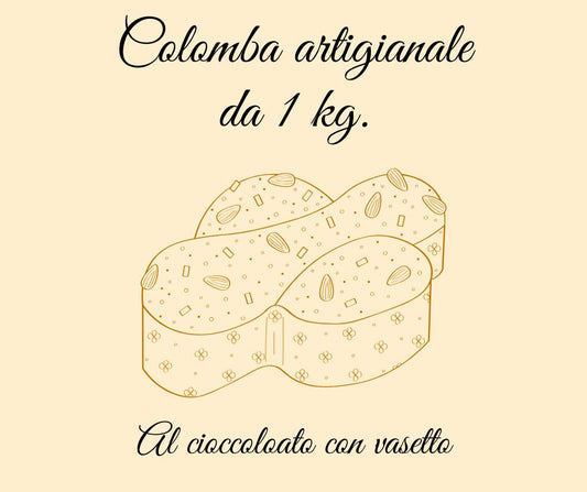 Colomba artigianale al cioccolato da 1 kg. con vasetto da 250 g
