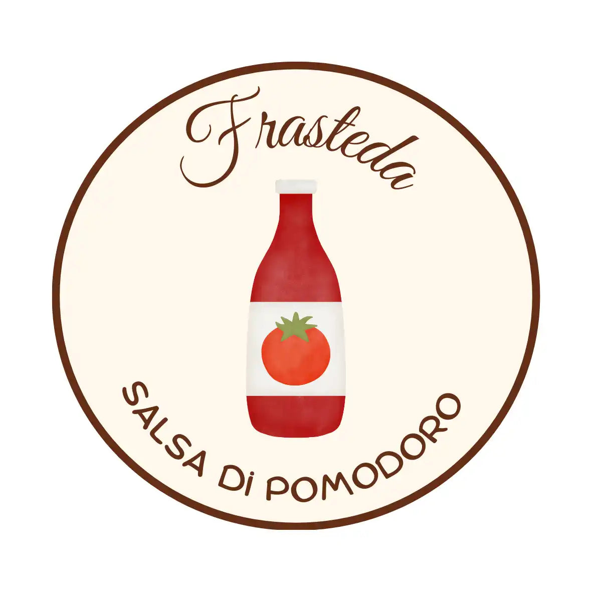 Una bottiglia di salsa di pomodoro.